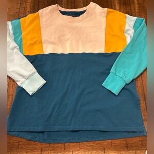 Nani Active Colorblock Sweatshirt Athleisure Pullover Size Small EUC